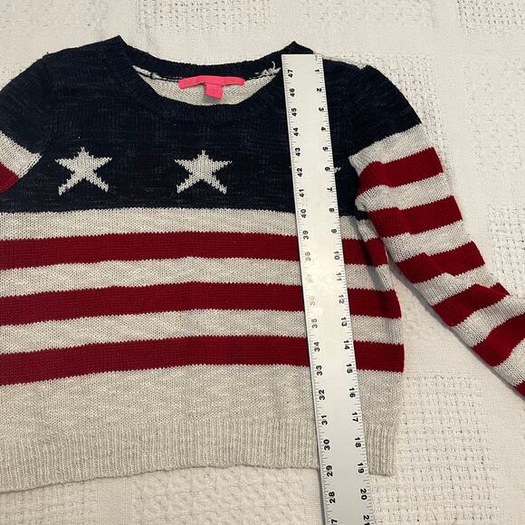 Rebellious One stars and stripes flag print sweater medium SP 7038 - Picture 2 of 10